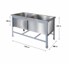 Ванна моечная двухсекционная ВСМ 2/700-Н Ванна моечная двухсекционная ВСМ 2/700-Н