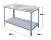 Стол производственный с бортом 950х700х870 СР-3/950/7СП-Ц
