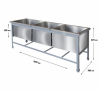 Ванна моечная трехсекционная ВСМ 3/600-Н Ванна моечная трехсекционная ВСМ 3/600-Н