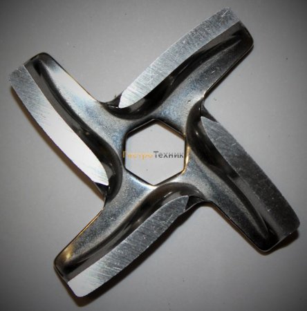 Нож для бытовой мясорубки 44,5 центр шестиугольник 8х8