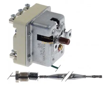 Термостат аварийный 3-фазный 20А 232°C EGO сальник М10