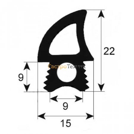 Уплотнитель двери KGN1506B UNOX серии XR 218-219 ChefTop