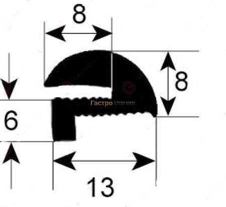 Уплотнитель для стекла двери Coven